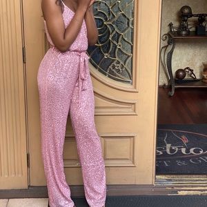 Pink sequin Jumpsuit